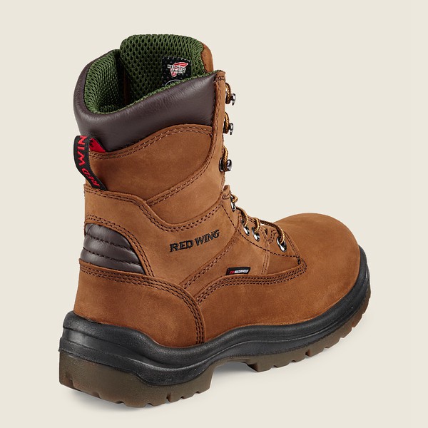 Mens Red Wing King Toe® - 8-inch Waterproof Soft Toe - Work Boots Brown - BAW458269